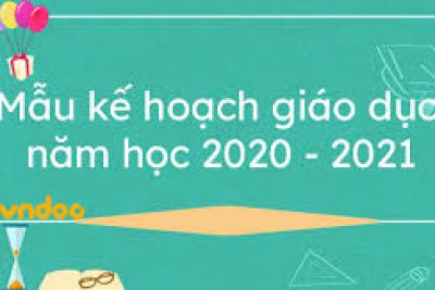 Mẫu kế hoạch giáo dục của giáo viên